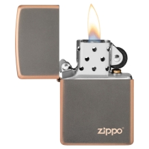 Zippo aansteker rustic bronze with logo